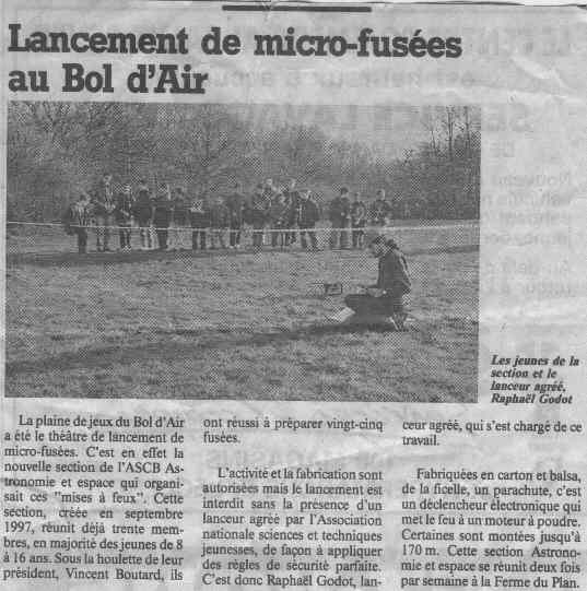 Lancement de micro-fuse avec l'ASCB